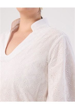 Blusa  Para Mujer Manga 3/4 Color Blanco Marca Patprimo #14121413