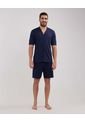 Pijama Para Hombre M/C P/C Color Azul Oscuro Marca Patprimo #44040204 de Patprimo