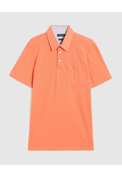 Polo Para Hombre Cuello Maquina Con Bolsillo Color Naranja Marca Patprimo #44111091