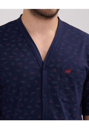 Pijama Para Hombre M/C P/C Color Azul Oscuro Marca Patprimo #44040204