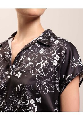 Blusa  Para Mujer Manga Corta Color Negro Marca Patprimo #30123627