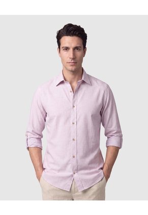 Camisa Manga Larga Casual Para Hombre Para Hombre Vino Patprimo
