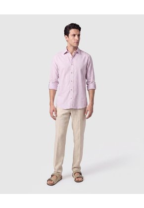 Camisa Manga Larga Casual Para Hombre Para Hombre Vino Patprimo