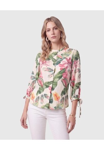 Blusa Con Mangas Ajustables Para Mujer  Para Mujer Crema Patprimo Patprimo