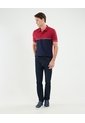 Polo Cuello Tejido Con Bloque De Color Para Hombre  Para Hombre Rojo Patprimo de Patprimo