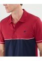 Polo Cuello Tejido Con Bloque De Color Para Hombre  Para Hombre Rojo Patprimo de Patprimo