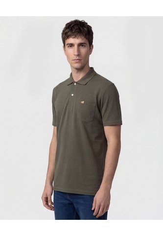 Polo Unicolor Con Bolsillo   Para Hombre Verde Patprimo Patprimo