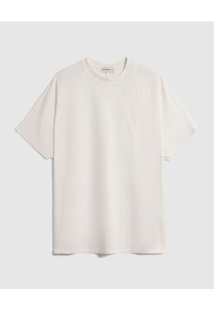 Camiseta  Para Mujer Manga Corta Cuello Redondo Color Crema Marca Patprimo #14091451