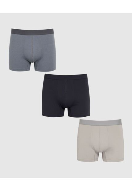 Boxer X3 Para Hombre Fleat Seamer Medio Color Negro Marca Patprimo #44000532