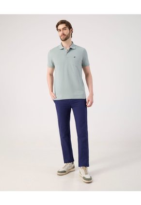 Polo Unicolor Con Bolsillo Para Hombre Verde Patprimo