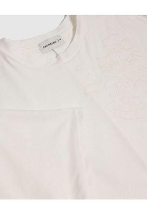 Camiseta  Para Mujer Manga Corta Cuello Redondo Color Crema Marca Patprimo #14091451