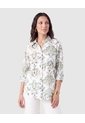 Camisa Mujer Manga Larga Con Estampado  Para Mujer Blanco Patprimo de Patprimo