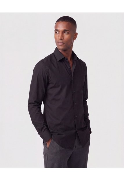Camisa De Manga Larga Hombre  Para Hombre Negro Patprimo