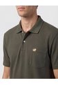 Polo Unicolor Con Bolsillo   Para Hombre Verde Patprimo de Patprimo