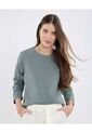 Blusa Unicolor Manga Larga  Para Mujer Verde Patprimo de Patprimo