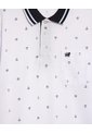 Polo Tejida Estampada  Para Hombre Blanco Patprimo de Patprimo