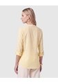 Blusa Con Bolsillos Frontales Para Mujer  Para Mujer Amarillo Patprimo de Patprimo