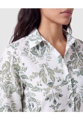 Camisa Mujer Manga Larga Con Estampado  Para Mujer Blanco Patprimo