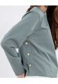 Blusa Unicolor Manga Larga  Para Mujer Verde Patprimo de Patprimo