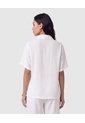 Camisa Mujer Manga Corta Con Botones Ocultos  Para Mujer Blanco Patprimo de Patprimo