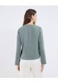 Blusa Unicolor Manga Larga  Para Mujer Verde Patprimo de Patprimo