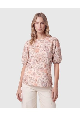 Blusa Con Mangas Abullonadas Para Mujer  Para Mujer Amarillo Patprimo Patprimo