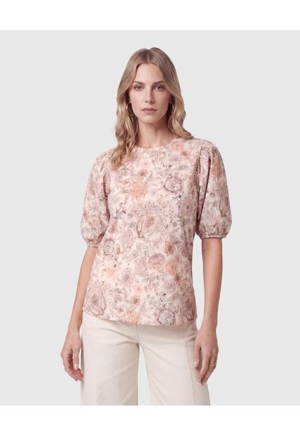 Blusa Con Mangas Abullonadas Para Mujer  Para Mujer Amarillo Patprimo