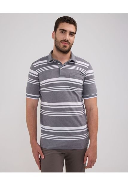 Polo Para Hombre Cuello Maquina Con Bolsillo Color Gris  Marca Patprimo #44112624