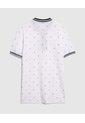 Polo Tejida Estampada  Para Hombre Blanco Patprimo de Patprimo