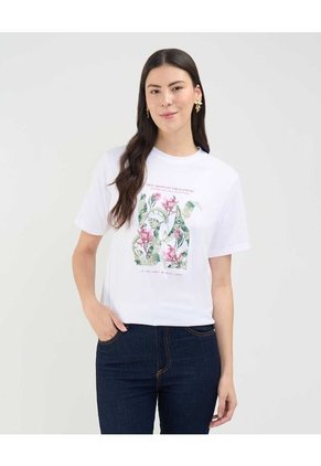 Camiseta Para Mujer Manga Corta Color Blanco Marca Patprimo #30093662