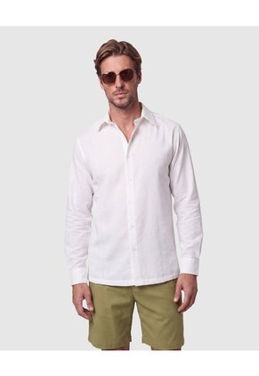 Camisa Guayabera De Manga Larga Hombre Para Hombre Blanco Patprimo