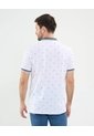 Polo Tejida Estampada  Para Hombre Blanco Patprimo de Patprimo