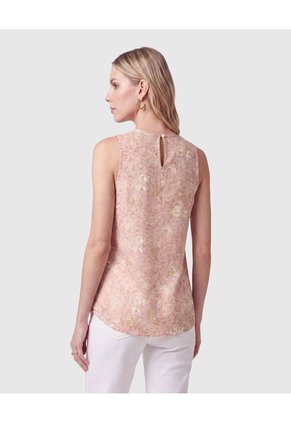 Blusa Sin Mangas Con Pliegues Para Mujer  Para Mujer Crema Patprimo