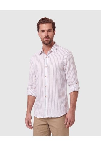 Camisa De Manga Larga Versátil Para Hombre  Para Hombre Blanco Patprimo Patprimo