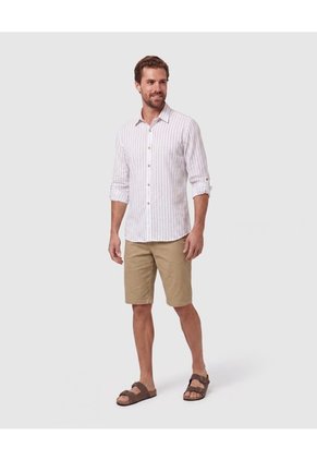 Camisa De Manga Larga Versátil Para Hombre  Para Hombre Blanco Patprimo