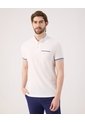 Polo Con Diseño En Contraste   Para Hombre Blanco Patprimo de Patprimo