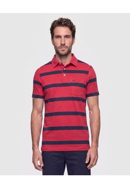 Polo Cuello Duro  Para Hombre Rojo Patprimo