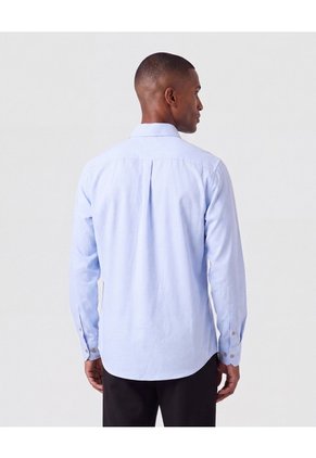 Camisa Manga Larga Con Bolsillo Para Hombre Para Hombre Azul Patprimo