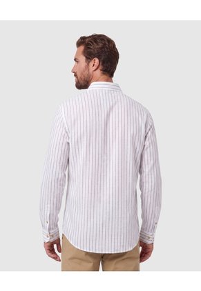 Camisa De Manga Larga Versátil Para Hombre  Para Hombre Blanco Patprimo