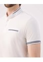 Polo Con Diseño En Contraste   Para Hombre Blanco Patprimo de Patprimo