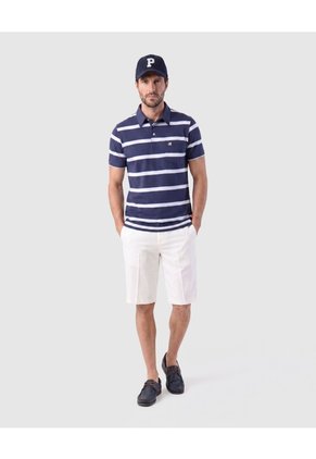 Polo Cuello Duro  Para Hombre Azul Patprimo