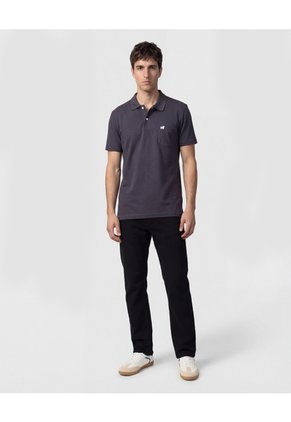 Polo Unicolor Con Bolsillo Para Hombre Azul Patprimo