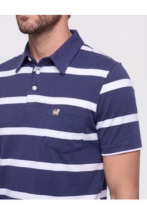 Polo Cuello Duro  Para Hombre Azul Patprimo