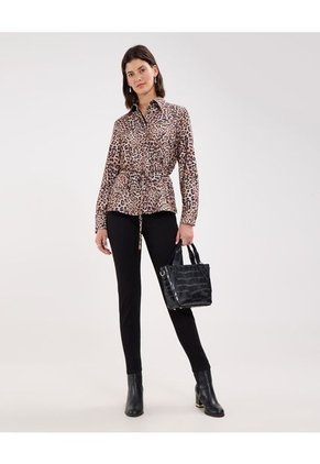 Camisa Para Mujer Manga Larga Color Café  Marca Patprimo #30010657