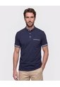Polo Con Diseño En Contraste   Para Hombre Azul Patprimo de Patprimo