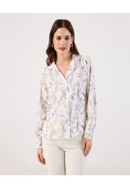 Camisa  Para Mujer Manga Larga Color Crema Marca Patprimo #30010772