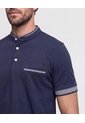 Polo Con Diseño En Contraste   Para Hombre Azul Patprimo de Patprimo