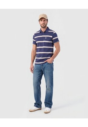 Polo Cuello Duro Para Hombre Azul Patprimo