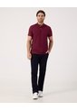 Polo Unicolor Con Bordado  Para Hombre Vino Patprimo de Patprimo