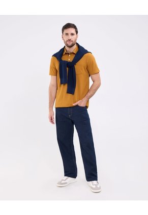 Polo Cuello Duro  Para Hombre Amarillo Patprimo